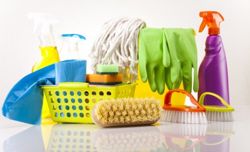 Yeading carpet cleaners preparing equipment with safety measures in place