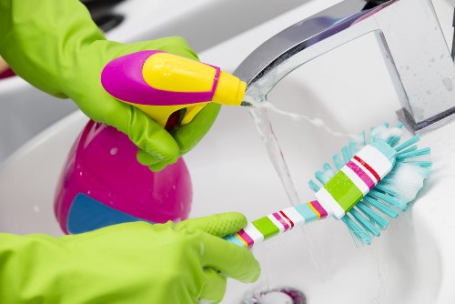 Experienced Yeading carpet cleaners treating a stained carpet